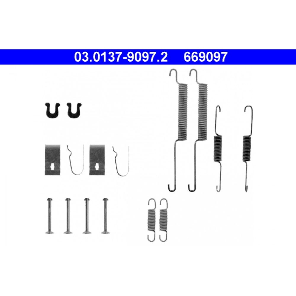 ATE 03.0137 9097.2 Kit d'accessoires, mâchoire de frein HONDA: CIVIC 6 Hatchback, Coupe, 1 Shuttle 4006633119627