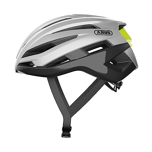 ABUS STORMCHASER, Casco da Bicicletta. Unisex Adulto, Argento (Gleam Silver), L 4003318871931