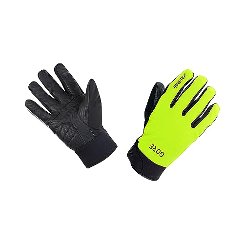 GORE WEAR C5 TEX Thermo Gloves, Neon Yellow/Black, 8 4017912083836