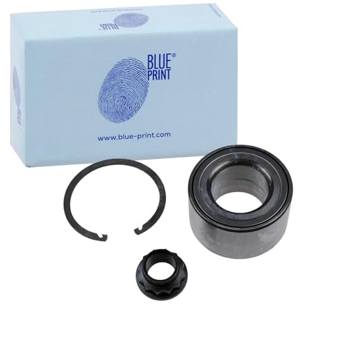 BLUE PRINT ADT38247 Kit de roulements roue avec écrou d’essieu anneau freinage 74 Roulement à billes contact oblique 5050063382471