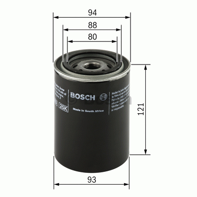 Bosch Oljefilter 0 986 452 064 3165143140925