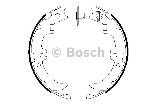 Bromsbackar, sats, parkeringsbroms Bosch 0 986 487 615 3165143524022