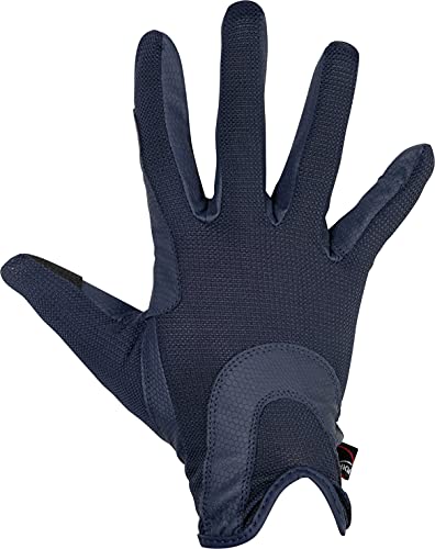HKM Ridsport, handskar med elastisk handled och nätgrepp andningsbart hållbart materialkombination av polyester polyuretan 4057052526862