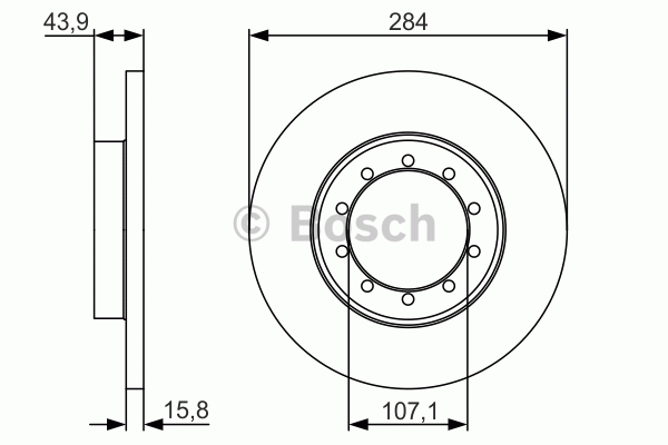 Bromsskiva, Bakaxel, ford transit buss, flak/chassi, skåp, 1488311, 8C1V2A315AA 4047025199810