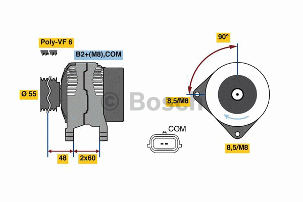 Generator BOSCH 0 986 080 410 4047024797796