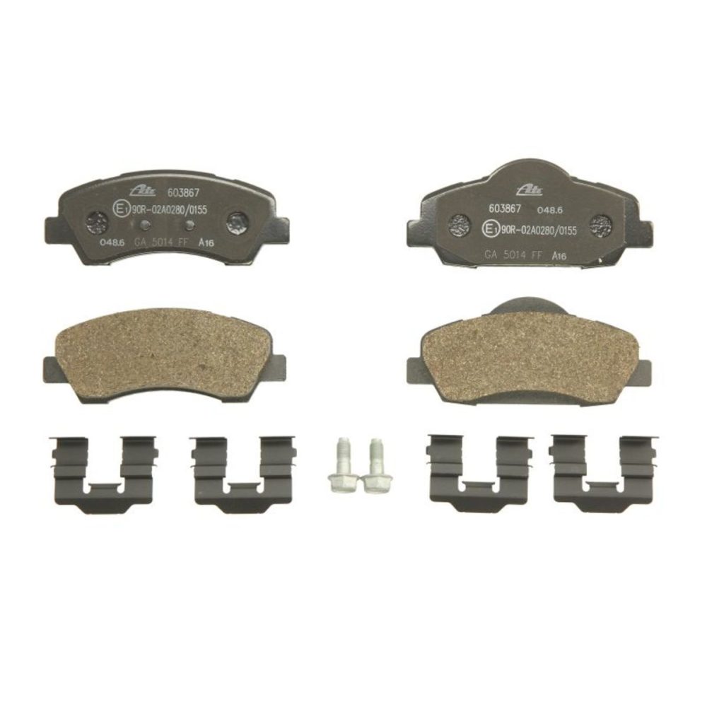 ATE 13.0460 3867.2 Jeu de plaquettes frein CITROËN: C4 II Cactus, C Elysée Berline, PEUGEOT: 301 Berline 4006633426015